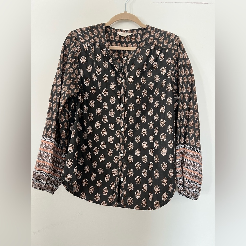 Lucky brand block print top